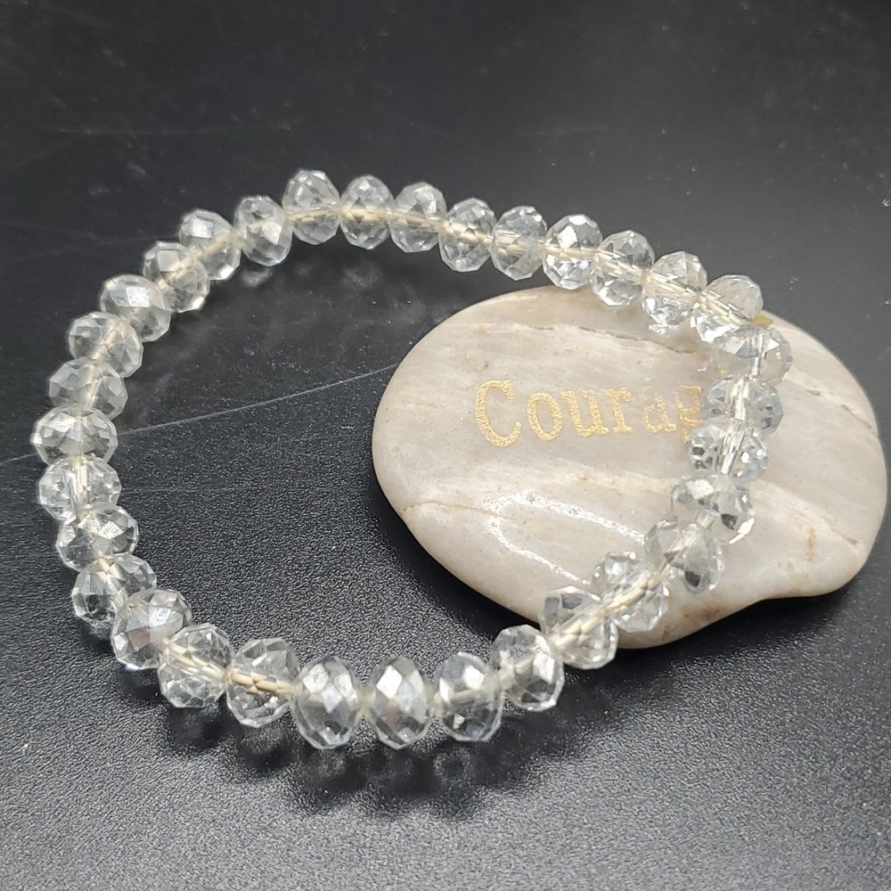 B2837 shining‎ crystal faceted bracelet